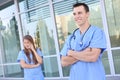 Attractive Medical Team at Hospital Royalty Free Stock Photo