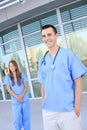 Attractive Medical Team at Hospital Royalty Free Stock Photo