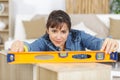 attractive middle aged professional female carpentry worker