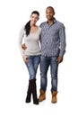 Attractive mixed race couple smiling Royalty Free Stock Photo