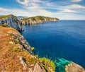 Attractive morning seascape of Ionian Sea