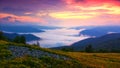 Attractive mountains scene, stunning summer dawn