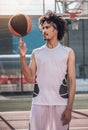 Attractive basketball player