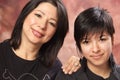Attractive Multiethnic Mother & Daughter Portrait Royalty Free Stock Photo