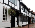 Attractive old Tudor on houses   in East Grinstead. Royalty Free Stock Photo