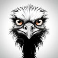 Attractive Ostrich Logo Design AI Generated