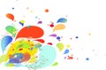 Attractive paint splashing around Royalty Free Stock Photo