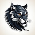 Attractive Puma Logo on White Background AI Generated