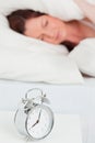 Attractive red-haired female sleeping Royalty Free Stock Photo