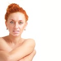 Attractive red haired woman close up Royalty Free Stock Photo