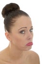 Attractive Sad Miserable Unhappy Young Caucasian Woman In Her Twenties Royalty Free Stock Photo
