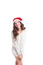 Attractive santa claus woman.