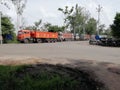 Attractive scene of Vehicles parked beside the road in India