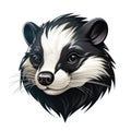 Attractive Skunk Logo Design AI Generated