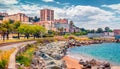 Attractive spring cityscape of Ajaccio town. Wonderful morning scene of Corsica island, France, Europe. Royalty Free Stock Photo