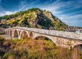 Attractive spring cityscape of Berat town, located on the Osum River.