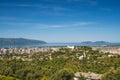 Attractive spring cityscape of Vlore city from Kanines fortress. Captivating morning sescape of Adriatic sea