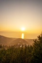 Attractive spring cityscape of Vlore city from Kanines fortress.