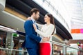 Attractive stylish couple in love embracing each other Royalty Free Stock Photo