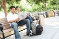 Attractive Teenage Students at College Royalty Free Stock Photo
