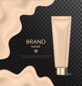 Attractive Texture of Foundation, Glossy Cosmetic Product
