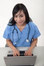 Attractive thirties asian female healthcare worker Royalty Free Stock Photo