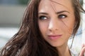 Attractive thoughtful brunette Royalty Free Stock Photo