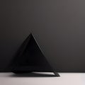 Attractive triangular design on gray white background. Black friday & Cyber Monday banner, advertising illustration