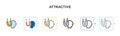 Attractive vector icon in 6 different modern styles. Black, two colored attractive icons designed in filled, outline, line and
