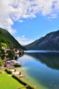 Attractive view of houses and building in Hallstatt