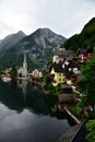 Attractive view of houses and building in Hallstatt