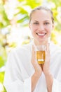 Attractive woman drinking tea Royalty Free Stock Photo