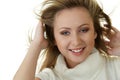 Attractive woman with fly-away hair Royalty Free Stock Photo