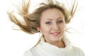 Attractive woman with fly-away hair Royalty Free Stock Photo