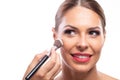 Attractive woman having a makeup treatment Royalty Free Stock Photo