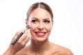 Attractive woman having a makeup treatment Royalty Free Stock Photo