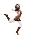 Attractive woman jumping Royalty Free Stock Photo