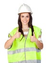 Attractive worker with reflector vest