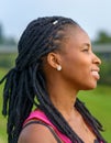 Attractive young African woman with braids Royalty Free Stock Photo