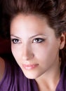 Attractive young brunette model close-up portrait Royalty Free Stock Photo