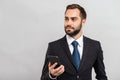 Attractive young businessman wearing suit Royalty Free Stock Photo