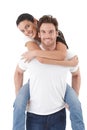 Attractive young couple in love smiling Royalty Free Stock Photo