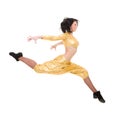 Attractive young dancer jumping Royalty Free Stock Photo