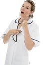 Attractive Young Female Doctor With a Stethoscope Royalty Free Stock Photo