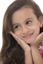 Attractive Young Girl With Beautiful Smile Looking Away Royalty Free Stock Photo