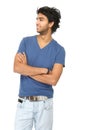 Attractive young man smiling with arms crossed Royalty Free Stock Photo