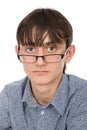 Attractive young man wearing glasses Royalty Free Stock Photo