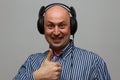 Attractive young man wearing headphones Royalty Free Stock Photo