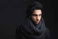 Attractive young man in wool scarf Royalty Free Stock Photo
