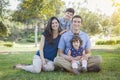 Attractive Young Mixed Race Family Outdoor Park Portrait Royalty Free Stock Photo